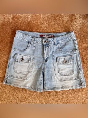 Vintage ONE TUFF BABE 90'S Women's Stretch Shorts Denim Jeans Junior's Size 9/10